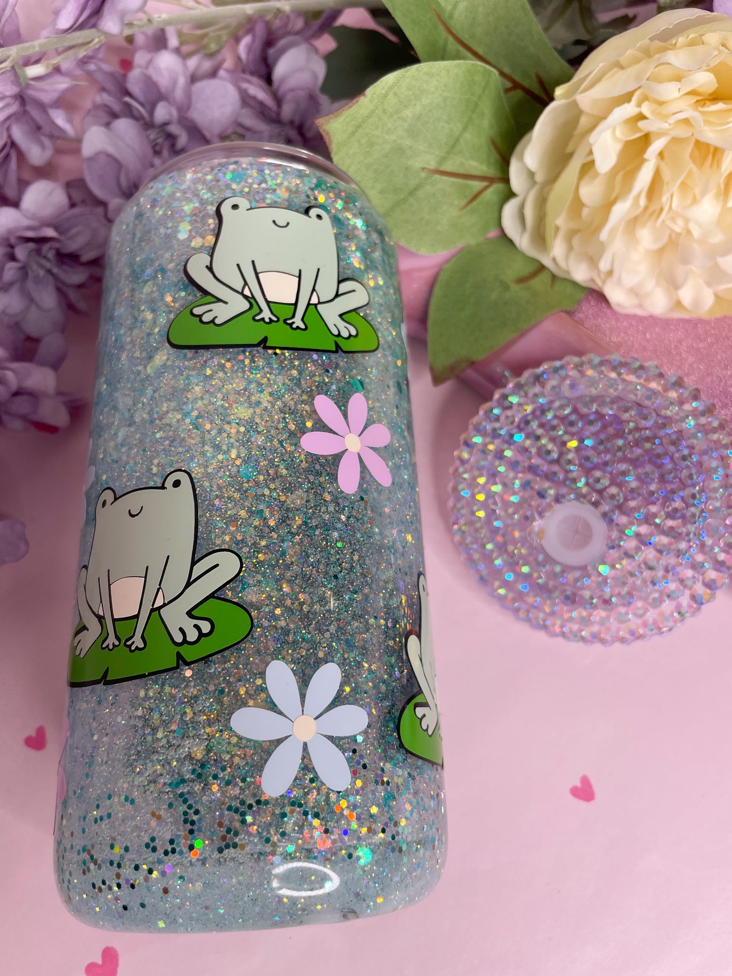 Toadally Cute 15oz Glass Snowglobe Tumbler