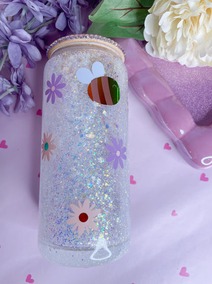 Bows & Flowers 15oz Acrylic Snowglobe Tumbler