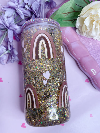 Bows & Flowers 15oz Acrylic Snowglobe Tumbler